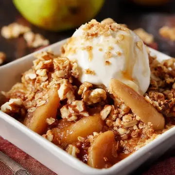 Fresh Pear & Walnut Crisp
