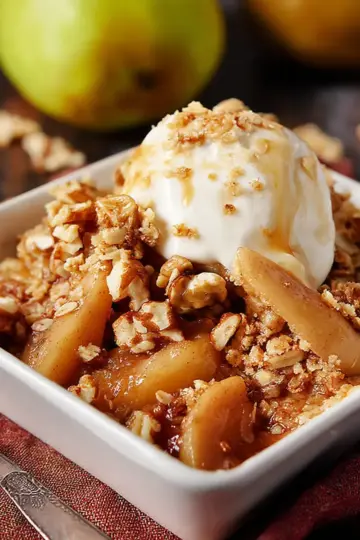 Fresh Pear & Walnut Crisp