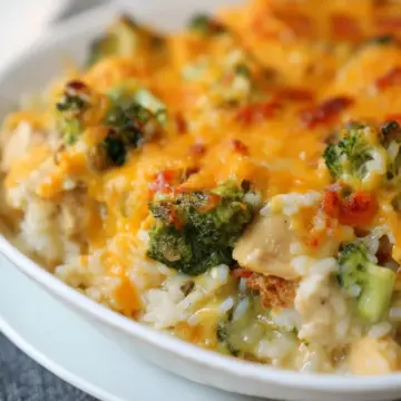 Cheesy Chicken Broccoli Rice Casserole