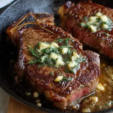 Pan Seared Steak with Garlic Butter