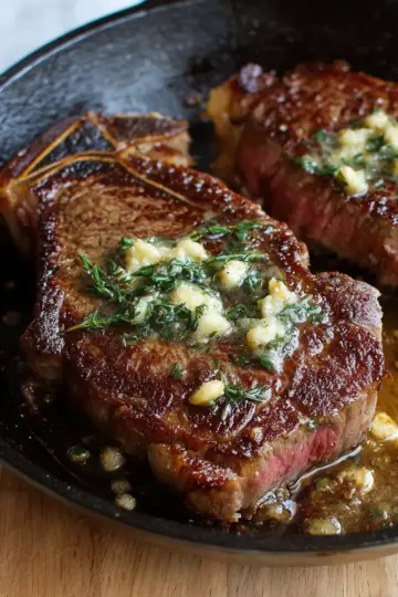 Pan Seared Steak with Garlic Butter