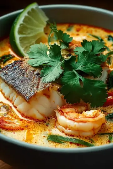 Thai-Style Coconut Lime Fish Soup