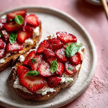 Roasted Strawberry Ricotta Toast