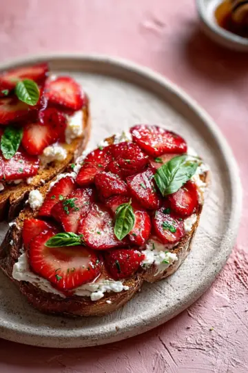 Roasted Strawberry Ricotta Toast