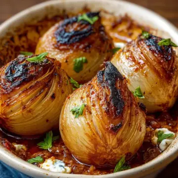 Greek Stuffed Onions
