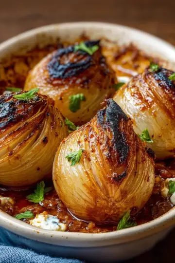 Greek Stuffed Onions