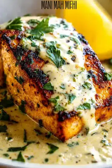 Mahi Mahi Fish in Lemon Garlic Cream Sauce