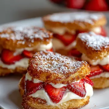 Fried Strawberry Cheesecake Sandwiches
