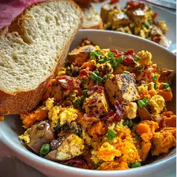 Baked Sweet Potato Tofu Scramble