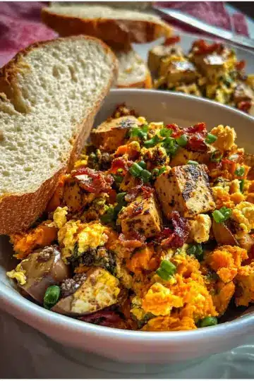Baked Sweet Potato Tofu Scramble