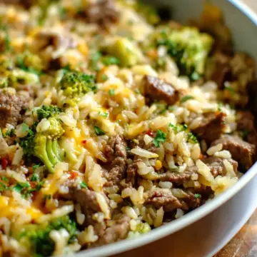 One-Pot Beefy Broccoli Rice