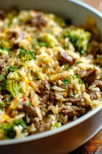 One-Pot Beefy Broccoli Rice