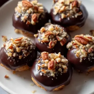 No Bake Pecan Pie Balls with Chocolate Coating Recipe
