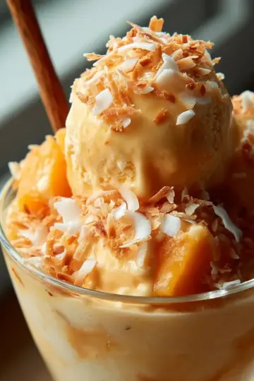 Easy Thai Tea Ice Cream Recipe with Toasted Coconut Topping (No-Churn!)