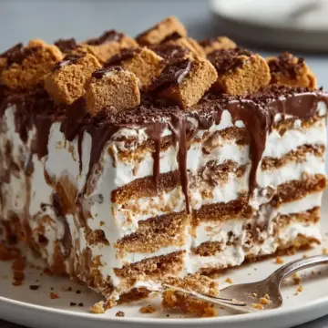No-Bake Cookie Icebox Cake (Creamy Layered Dessert)