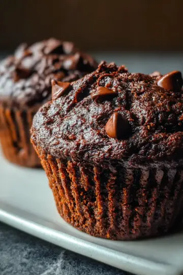 Chocolate Sourdough Muffins
