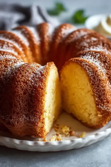 Classic Vanilla Bundt Cake with a Buttery Crumb