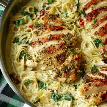 Basil Pesto Chicken Alfredo