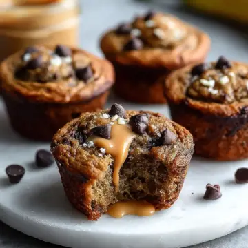 Flourless Peanut Butter Banana Muffins