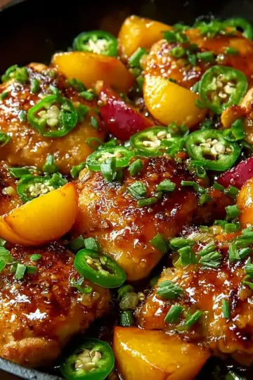Easy Jalapeño Peach Glazed Chicken Skillet: An Incredible 5-Ingredient Recipe