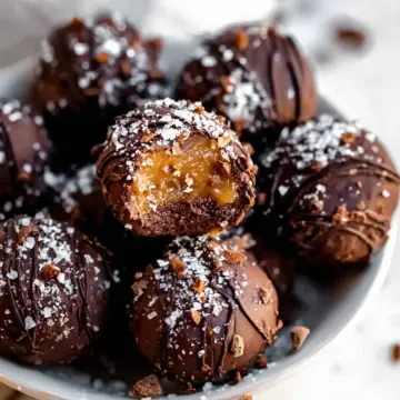 Vegan Chocolate Caramel Truffles