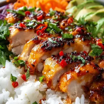 Spicy Maple Chicken and Coconut Rice