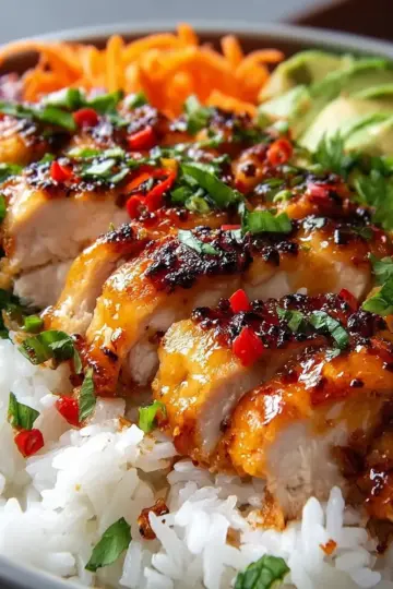 Spicy Maple Chicken and Coconut Rice