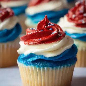 Red White and Blue Cupcakes