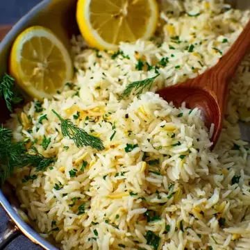 Authentic Greek Lemon Rice Pilaf with Orzo