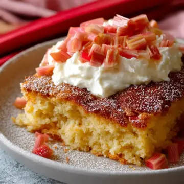 Rhubarb Cream Cake