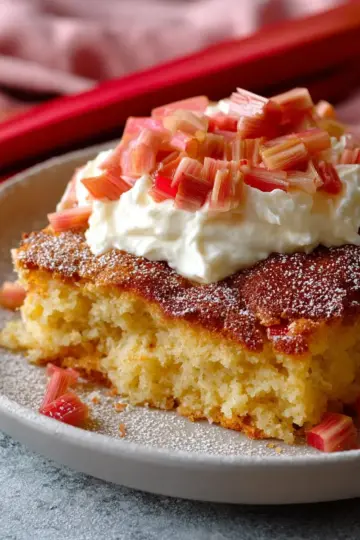 Rhubarb Cream Cake